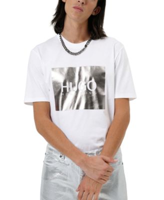 HUGO - Men's Dolive_M Metallic Logo Graphic T-Shirt