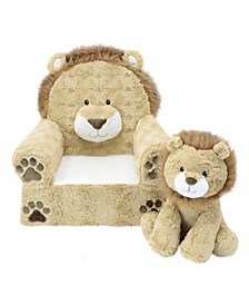 Soft Landing Darling Duos Plush Premium Sweet Seat Lion Character Chair Bundle, Set of 2