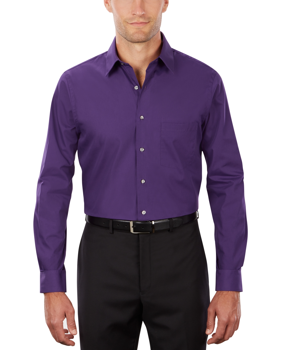 Men's Classic-Fit Poplin Dress Shirt - Purple Velvet