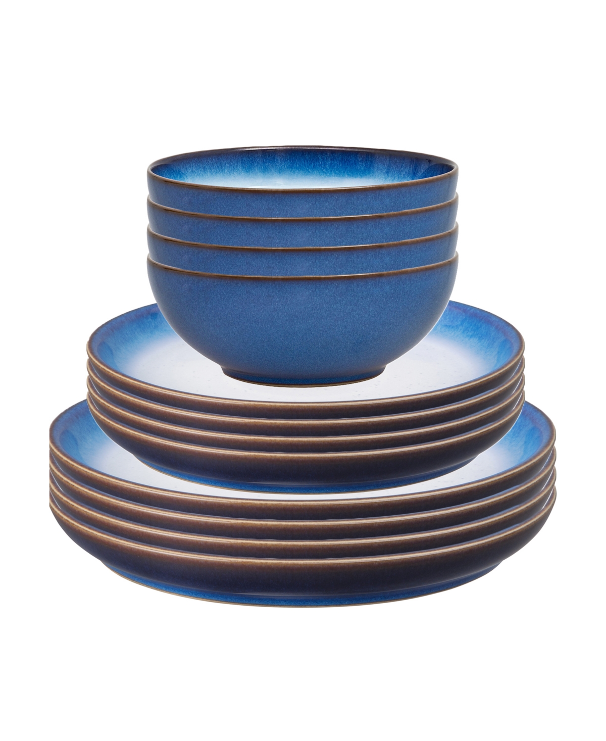 Blue Haze 12-Pc Dinnerware Set, Service for 4 - Blue, White