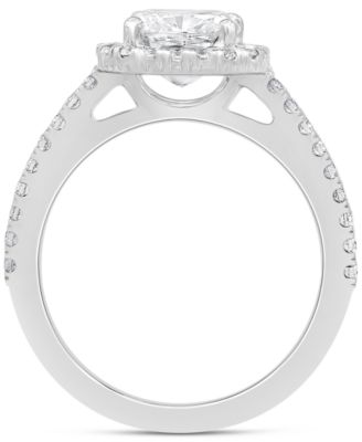 Certified Lab Grown Diamond Halo Engagement Ring (2-1/2 ct. t.w.) in 14k Gold