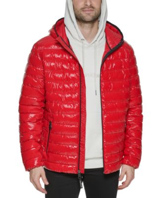 men's packable hooded down jacket