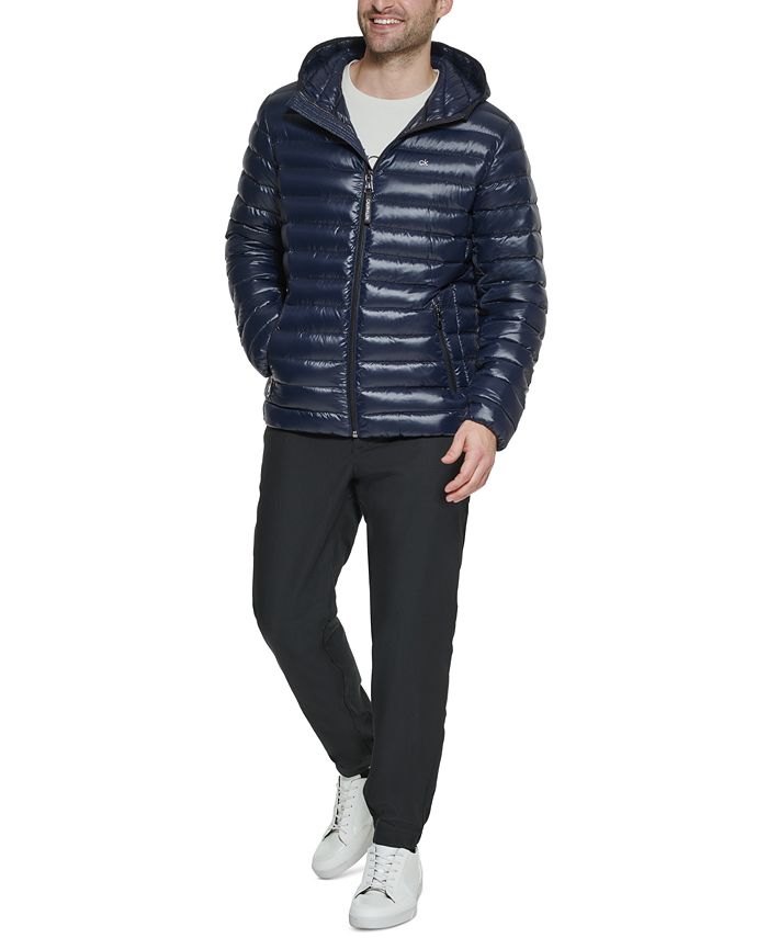Calvin Klein Men's Hooded Packable Down Jacket, Created for Macy's