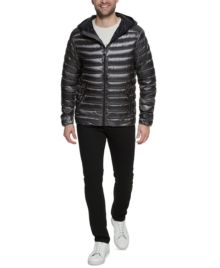 Calvin Klein Men's Hooded Packable Down Jacket, Created for Macy's