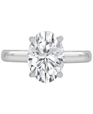Certified Lab Grown Diamond Oval-Cut Solitaire Engagement Ring (3 ct. t.w.) in 14k Gold