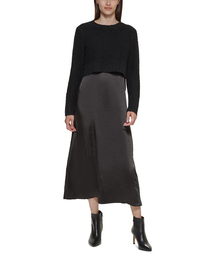 Calvin Klein Sweater & Slip Dress - Macy's