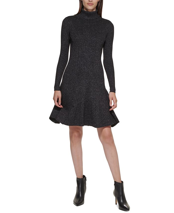 Calvin Klein Petite Mock-Neck Sweater Dress - Macy's