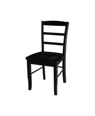 42" Dual Drop Leaf Table with 4 Ladder Back Dining Chairs - 5 Piece Dining Set