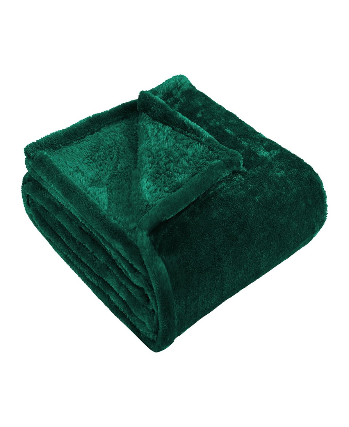 Superior Wrinkle Resistant Plush Fleece Blanket, Twin In Evergreen