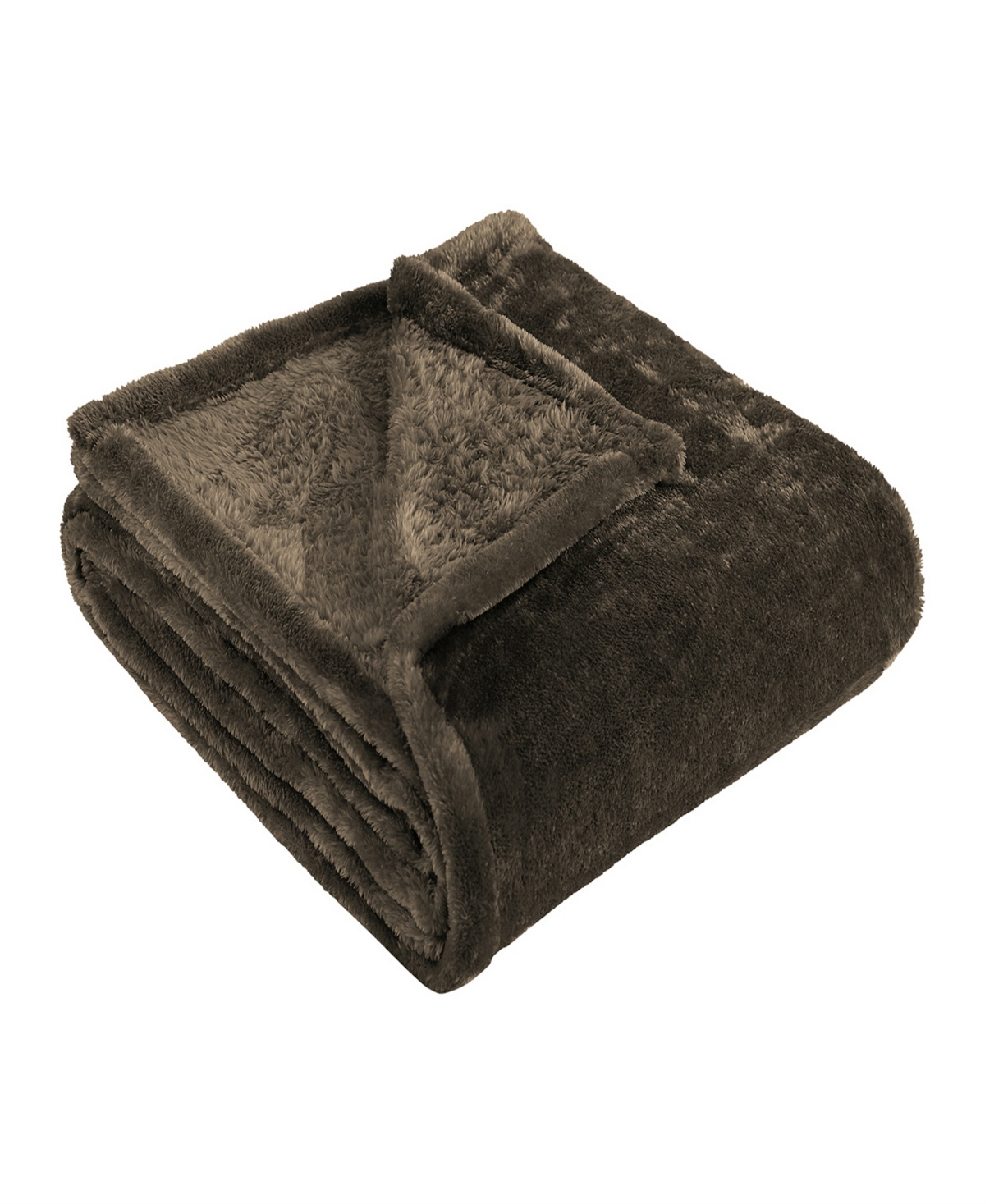 Superior Wrinkle Resistant Plush Fleece Blanket, Twin In Chocolate