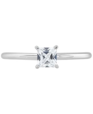 IGI Certified Lab Grown Diamond Princess-Cut Solitaire Engagement Ring (1/2 ct. t.w.) in 14k White Gold