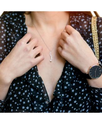 Lab-Grown Moissanite Swirl 18" Pendant Necklace (1-1/2 ct. t.w.) in Sterling Silver