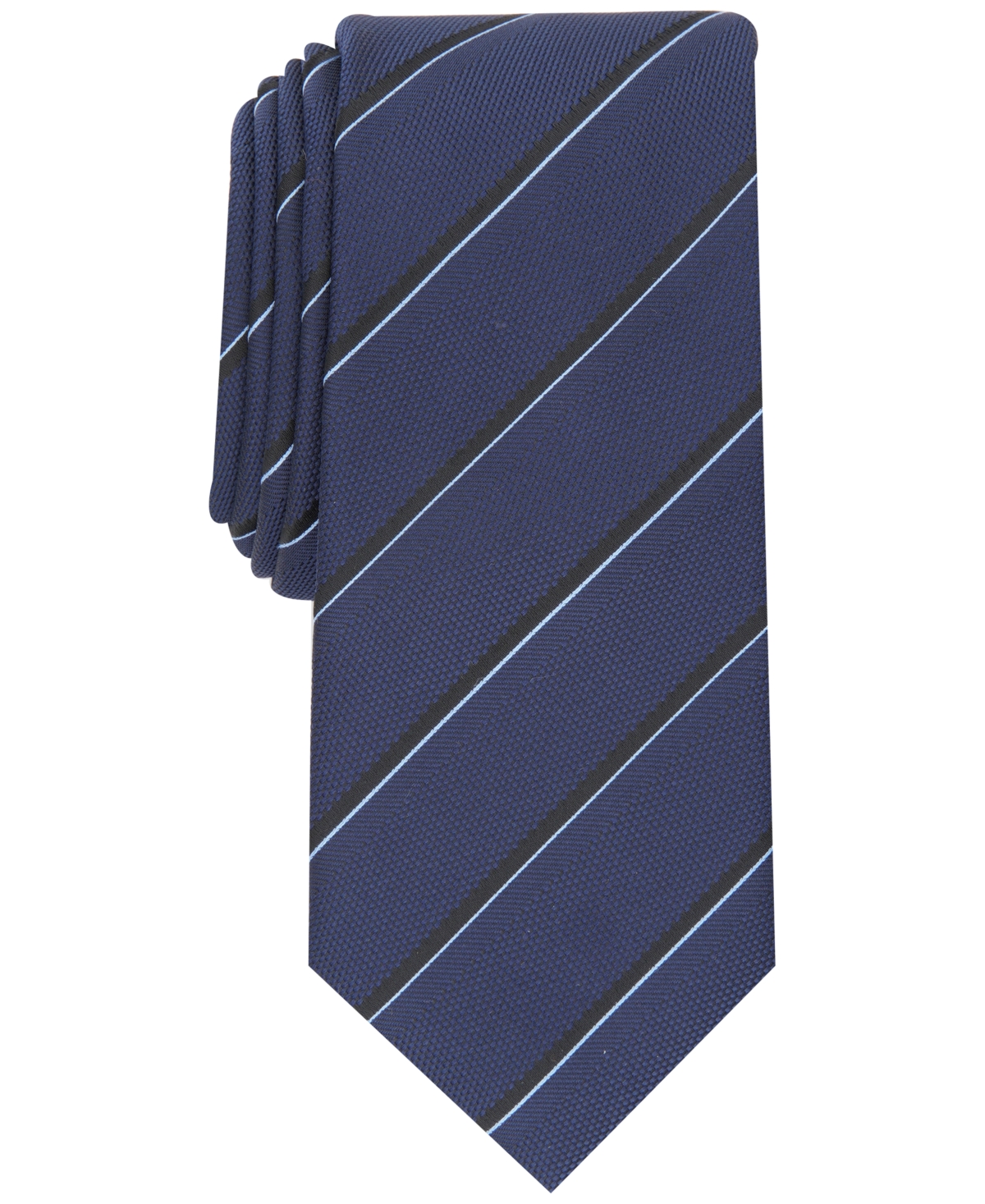 Men's Clarkson Stripe Tie, Created for Macy's - Navy
