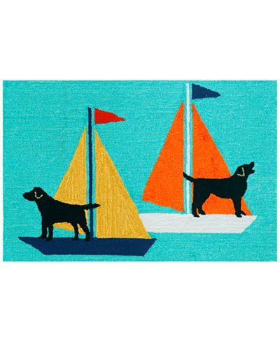 Liora Manne Front Porch Indoor/Outdoor Sailing Dogs Area Rug