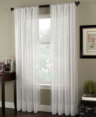 Chf Sheer Soho Voile Window Treatment Collection In Winter White