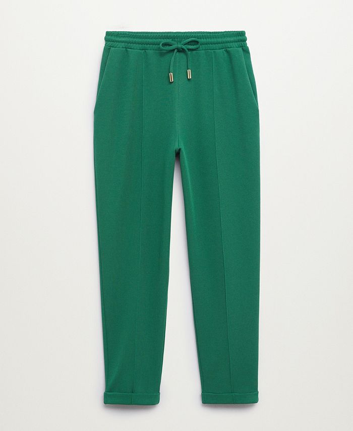 MANGO Women's Cotton JoggerStyle Trousers Macy's