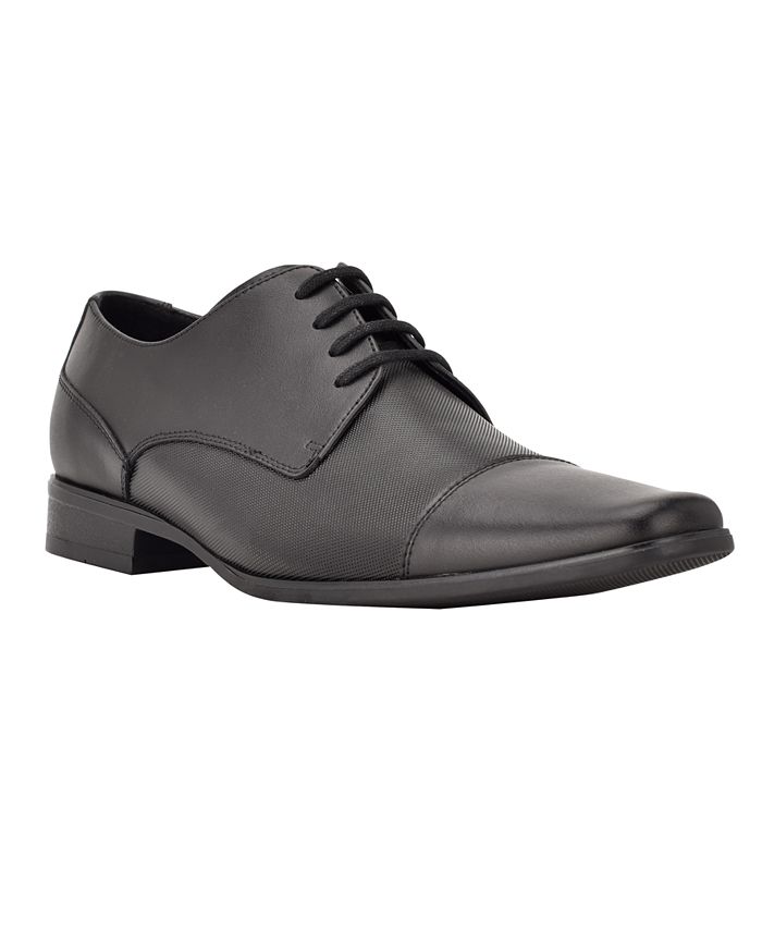 Calvin Klein Men's Bram Lace Up Cap-Toe Leather Dress Shoes u0026 Reviews - All  Men's Shoes - Men - Macy's calvin klein dress shoes