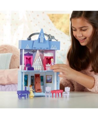 Frozen Disney Movie Pop Adventures Arendelle Castle Playset With Handle, Including Elsa Doll, Anna Doll, and 7 Accessories