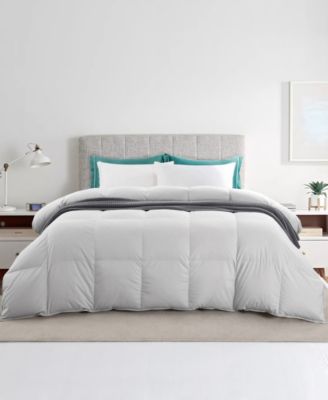 Unikome Ultra Soft Fabric Baffled Box Design 75 Down Comforter In Dark Gray
