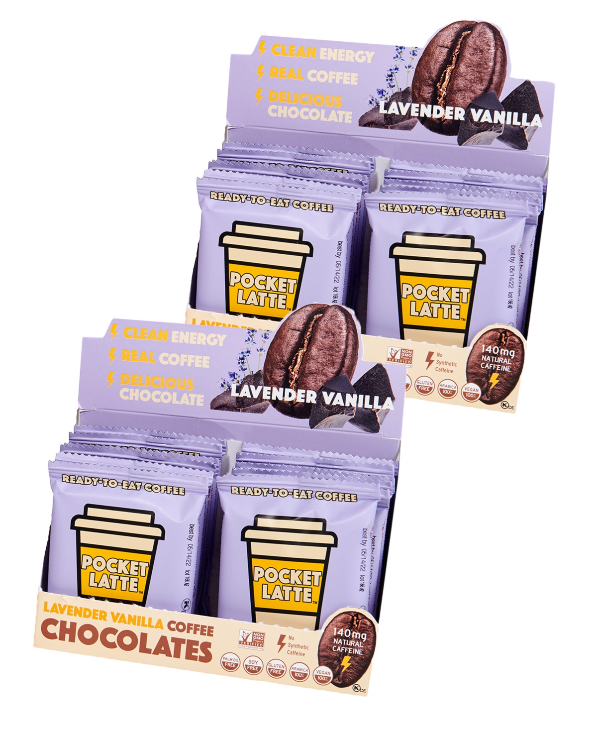 Pocket Latte Lavender Vanilla Coffee Bar, 12 Pack