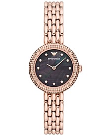 Women's Rose Gold Tone Stainless Steel Bracelet Watch 30mm