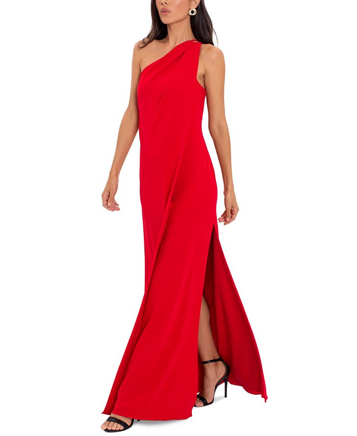 Betsy & Adam One-Shoulder Gown - Macy's