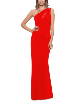 betsy & adam one shoulder gown