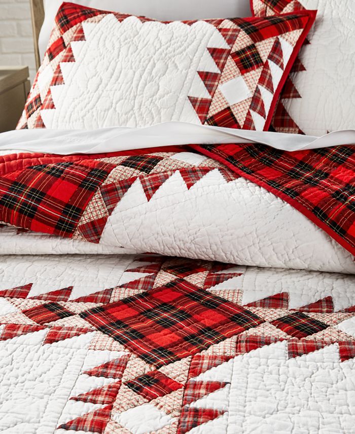 Martha Stewart Collection Artisan Holiday King Quilt, Created for Macys