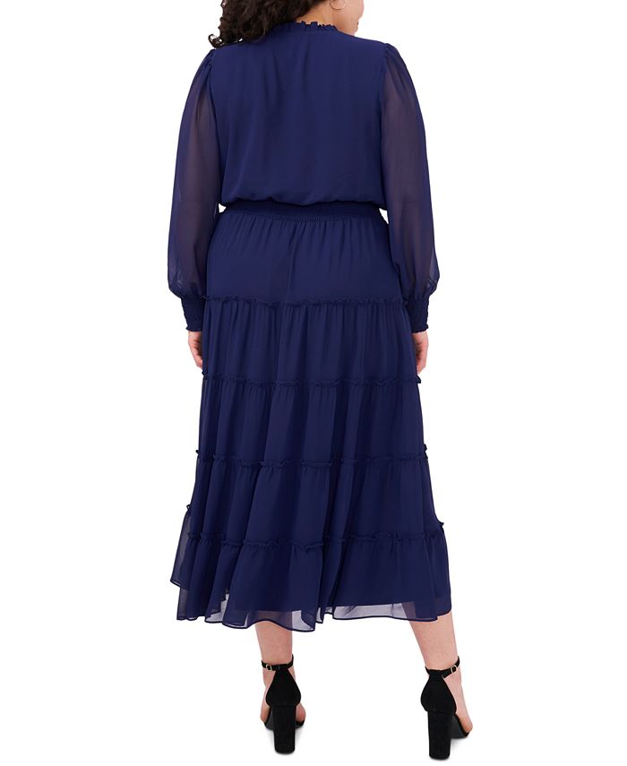 MSK Plus Size Tiered Maxi Dress - Macy's