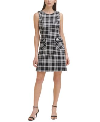 tommy hilfiger plaid a line dress