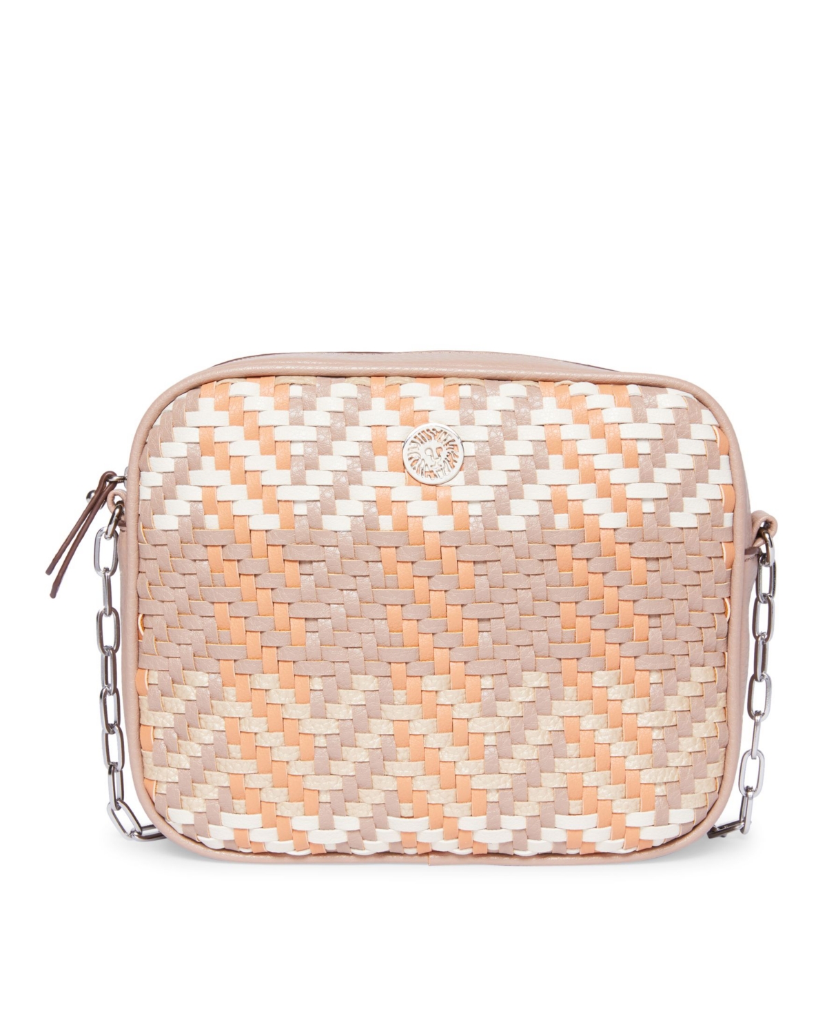 Anne Klein Women's Woven Camera Crossbody Bag In Neutral ModeSens