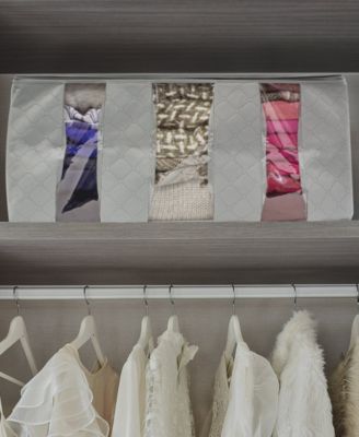 Foldable Storage Bag Organizers, 3 Sections, Great for Clothes, Blankets, Closets, Bedrooms, and More, 2-Pack (Gray