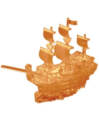 BePuzzled 3D Crystal Puzzle - Pirate Ship Brown - 101 Piece