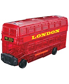 3D Crystal Puzzle - London Bus Red - 53 Piece