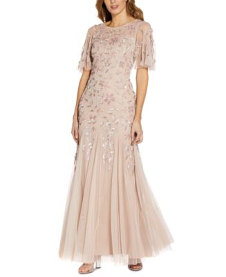 Adrianna Papell Beaded Gown - Macy's