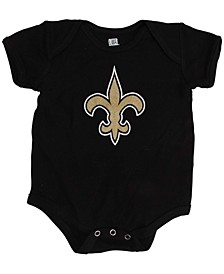 Newborn Black New Orleans Saints Team Logo Bodysuit