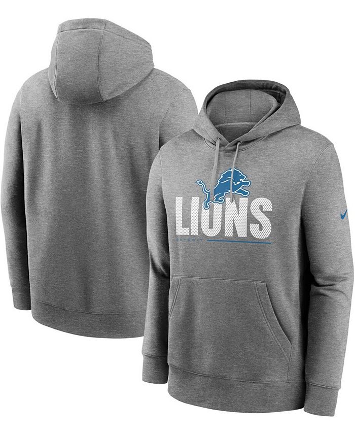 Nike Men's Big and Tall Heathered Charcoal Detroit Lions Team