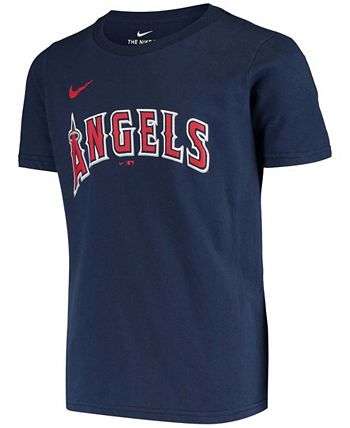 Youth Shohei Ohtani Los Angeles Angels Name and Number Banner Wave T-Shirt  - Navy