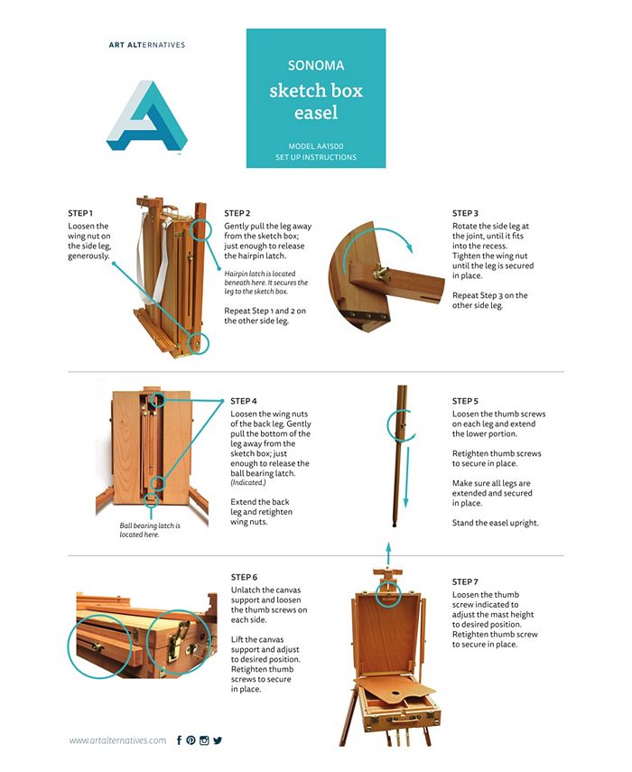 Art Alternatives Sonoma Sketch Box Easel Macy's