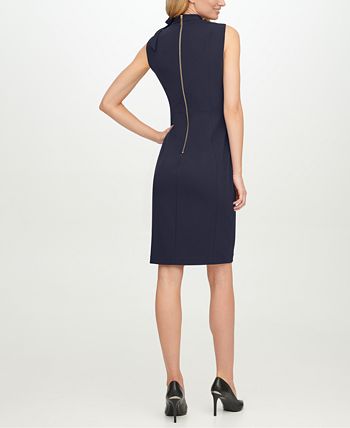 Calvin Klein Bow-Neck Dress - Macy's