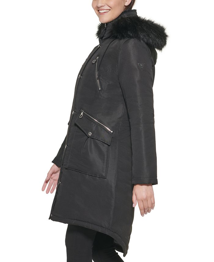 GUESS Women's Faux-Fur-Trim Hooded Parka & Reviews - Coats & Jackets ...