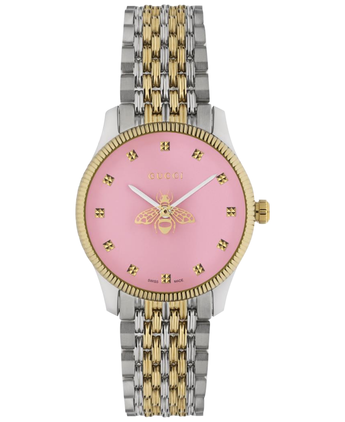 Women's Swiss Bee Two-Tone Stainless Steel Pvd Bracelet Watch 29mm - Pink