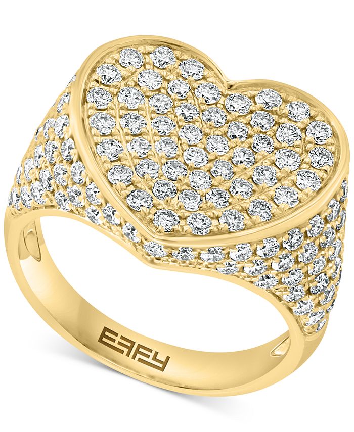 Pave heart ring cheap