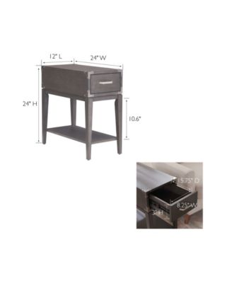 Beckett Rustic Side Table, Anthracite, Pewter