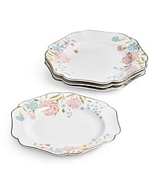 Easter Baroque Gold Rim Salad Plates, Set of 4, Created for Macy's