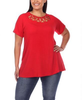 Women's Crisscross Cutout Short Sleeve Top