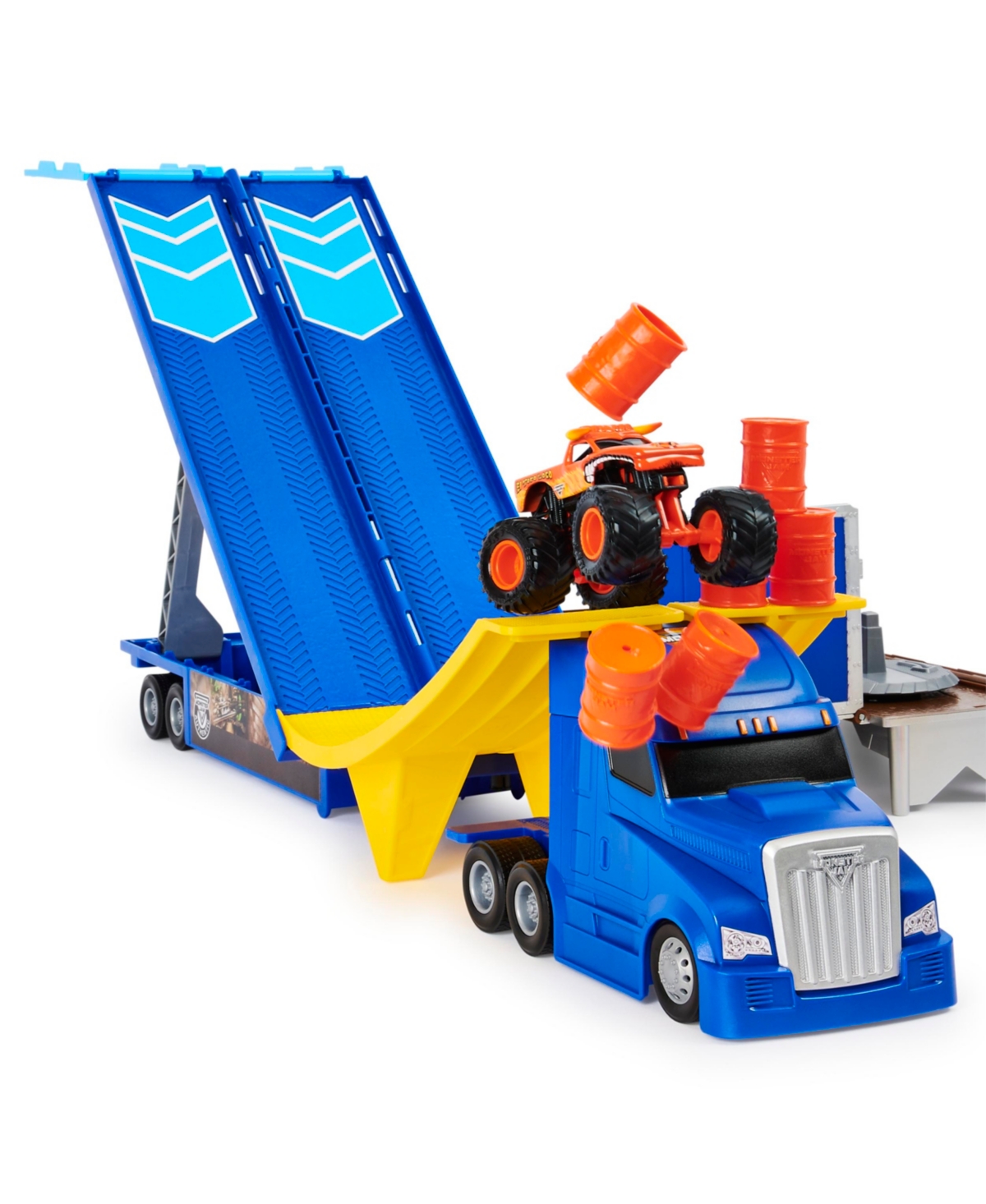 Monster Jam , Official 2-in-1 Transforming Hauler Playset With Exclusive 1:64 Scale El Toro Loco Die-cast Monste In Multi-color