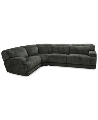 Sebaston 4-Pc. Fabric Sectional with 2 Power Motion Recliners, Created for Macy's