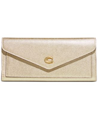 coach metallic wine wallet