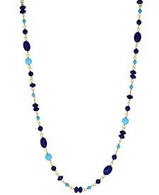 EFFY® Lapis Lazuli and Turquoise 16" Necklace in 14k Gold